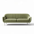 Sofá verde em tecido com estrutura metálica 200 x 85 x 75cm