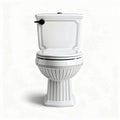 Vaso sanitário cerâmico branco com alto relevo 70 x 40 x 80cm